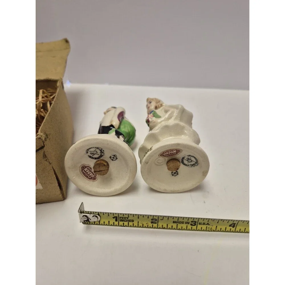 Vintage Bride Groom Before After Time Merches On Salt And Pepper Shakers